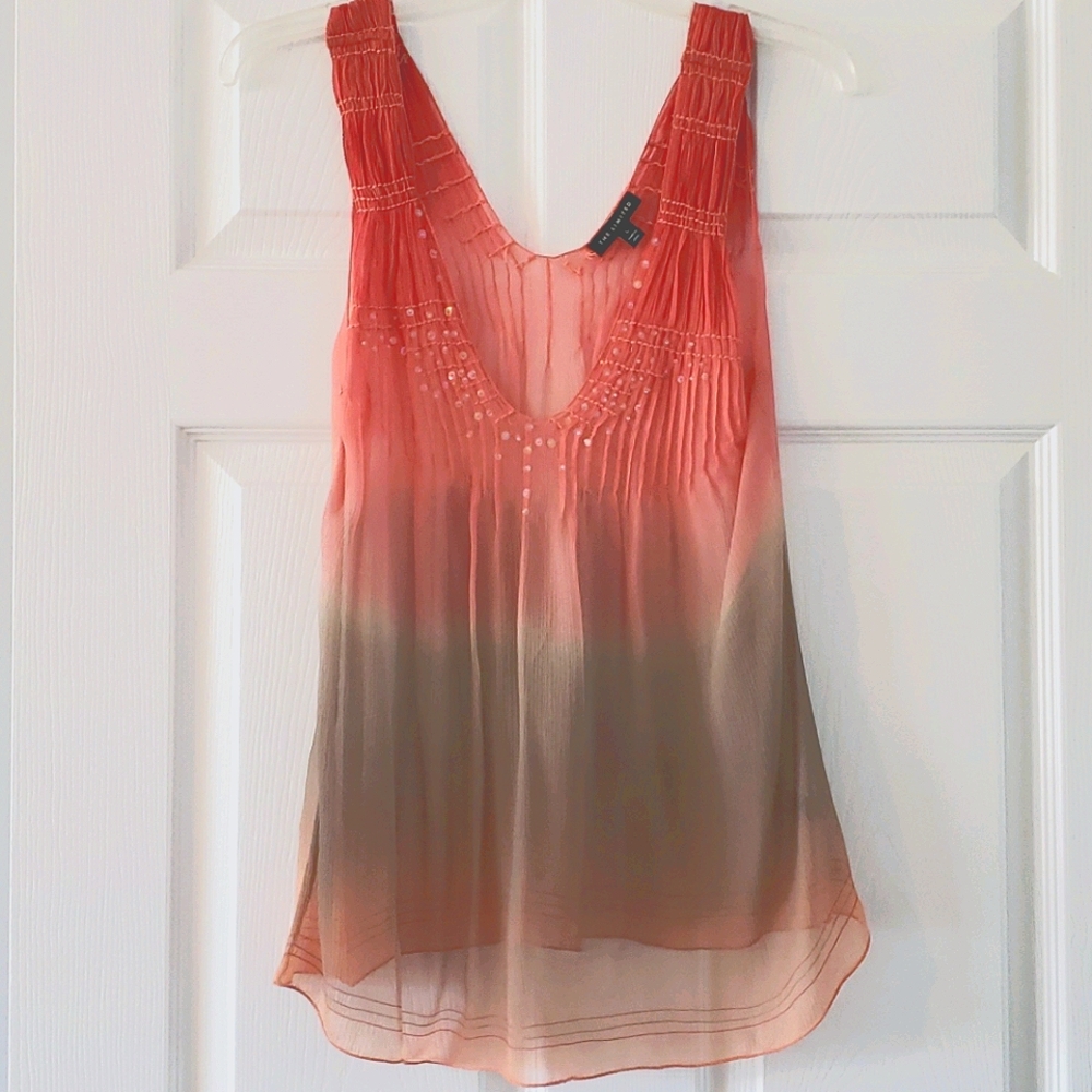 The Limited Sheer Embellished Tank
